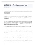 WGU-DTC1&colon; Pre-Assessment and answers 2022&sol;2023