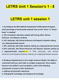 LETRS Unit 1 - Sessions 1, 2, 3, 4, 5, 6, 7, 8, Complete Latest (2023/2024) (Verified Answers)