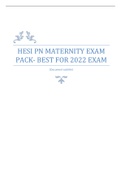 HESI PN MATERNITY EXAM  PACK- BEST FOR 2022 EXAM