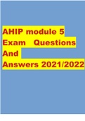 AHIP module 5 Exam Questions And Answers 2021/2022