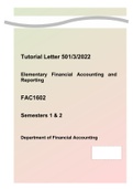 Fac1602 ELEMENTRY FINANCIAL ACCOUNTING AND REPORTING