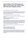 Patient Safety&colon; IHI QI 103 Testing and Measuring Changes with PDSA Cycles 2022 Test with complete solution