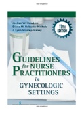 Guidelines for Nurse Practitioners in Gynecologic 11th Edition Hawkins, Roberto-Nichols, Stanley-Haney Test Bank |Complete Guide A+|Instant download.