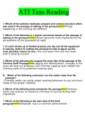 ATI TEAS 7 READING STUDY GUIDE