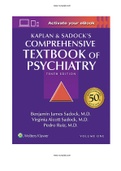 Kaplan and Sadock’s Comprehensive Textbook of Psychiatry 10th Edition Sadock Test Bank |Complete Guide A+|Instant Download.