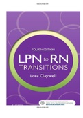 LPN to RN Transitions 4th Edition Claywell Test Bank (UPDATE) 2022 |Complete Guide A+|Instant Download.
