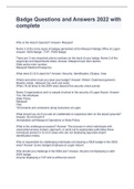 Badge Questions and Answers 2022 with complete