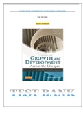 |Guide| Rationales| Test bank Growth and Development Across the Lifespan 2nd Edition Leifer| A+| latest|