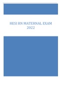 HESI RN MATERNAL EXAM 2022