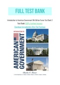 Introduction to American Government 9th Edition Turner Test Bank 2