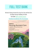 Hartman’s Nursing Assistant Care Long Term Care and Home Care 3rd Edition Hartman Publishing Test Bank