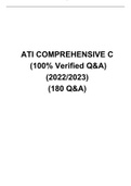 ATI COMPREHENSIVE C &lpar;100&percnt; Verified Q&A&rpar; &lpar;2022&sol;2023&rpar; 