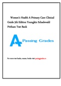 Women’s Health A Primary Care Clinical Guide 5th Edition Youngkin Schadewald Pritham Test Bank.