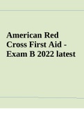 American Red Cross First Aid - Exam B 2022 latest