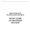 HESI ENTRANCE EXAMINATION 2022 BEST  STUDY GUIDE GUARANTEED SUCCESS