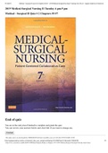 Medical-Surgical Nursing II Quiz # 2 Chapters 55-57