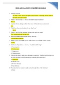 Hesi Anatomy And Physiology Exam Questions And Answers Graded A