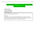 Impact Mitigation and Management-with 100&percnt; verified answers-2022