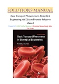 Solutions Manual for Basic Transport Phenomena in Biomedical Engineering 4th Edition Fournier 