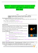 GIZMOs - Student Exploration&colon; Seasons&colon; Earth&comma; Moon&comma; and Sun -with 100&percnt; verified answers-2022-2023