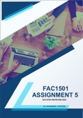 FAC1501 Assignment 5 Second Semester 2022