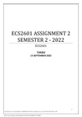 ECS2601-Microeconomics ASSIGNMENT 2 SEMESTER 2 - 2022 .