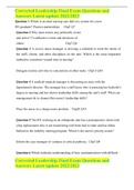 Corrected Leadership Final Exam Questions and Answers Latest update 2022&sol;2023