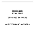 Exam (elaborations) FIN2601 EXAM PACK (FIN2601) 