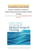 Brunner & Suddarth’s Textbook of Medical-Surgical Nursing 15th Edition Test bank Printed Pdf , 100% Verified  , Download Immediately After The Order.