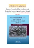 Business Process Modeling Simulation and Design 2nd Edition Laguna Solutions Manual Printed Pdf , 100% Verified Answers ,Download Immediately After The Order.