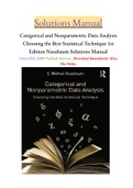 Categorical and Nonparametric Data Analysis Choosing the Best Statistical Technique 1st Edition Nussbaum Solutions Manual Printed Pdf , 100% Verified Answers , Download Immediately After The Order.