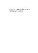 PVL3701 LAW OF PROPERTY SUMMARY NOTES.