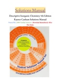 Solutions Manual for Descriptive Inorganic Chemistry 5th Edition Rayner Canham
