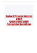 SAFe 5 Scrum Master 2022 Questions With Complete Solutions&period;