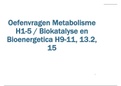 Samenvatting van alle oude en mogelijke examenvragen en uitwerking van alle oefensessies van het volledige vak metabolisme (behaald resultaat 16/20)