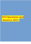 CITI Questions And Answers 2022