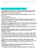 Maryville NURS 615 Pharm Exam 2 with complete solutions 2022 Graded A+
