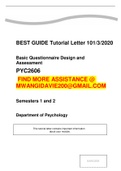 Tutorial Letter PYC 2606. LATEST UPDATE 