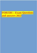 FOR1501 &ndash; Exam Questions and answers 2022