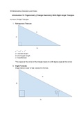 Introduction To Trigonometry (Triangle Geometry) For Right Angle Triangles