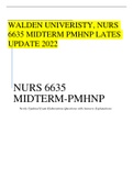 WALDEN UNIVERISTY&comma; NURS 6635 MIDTERM PMHNP LATES UPDATE 2022