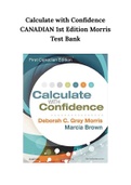 Calculate with Confidence CANADIAN 1st Edition Morris Test Bank