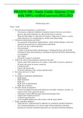 PHARM 180 - Study Guide -Quizzes &lpar;1-6&rpar;-with 100&percnt; verified answers-2022-2023