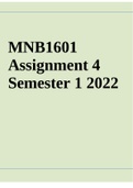 MNB1601 Assignment 4 Semester 1 2022 | MNB1601 EXAM PREP 2022 - Multiple Choice Questions & Answers & MNB1601 SUMMARY STYDY NOTES 2022.