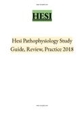 Hesi Pathophysiology Study Guide, Review, Practice 2018 Download Immediately After The Order.