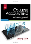 College Accounting A Career Approach 13th Edition Scott Solutions Manual