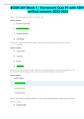 ECON 201 Week 1 - Homework Quiz &num;1-with 100&percnt; verified answers-2022-2023