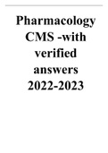 NURSE 315-Pharmacology CMS -with verified answers-2022 /2023