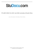 PVL2601 MCQs 2021/2022 SOLUTIONS