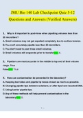 JMU Bio 140 Lab Checkpoint Quiz 5 - 12 Questions and Answers (2022/2023) (Verified Answers)